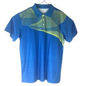 NWT Polo Shirt Mens L Blue Pullover Short Sleeve Light Weight 3-Button Front Moi